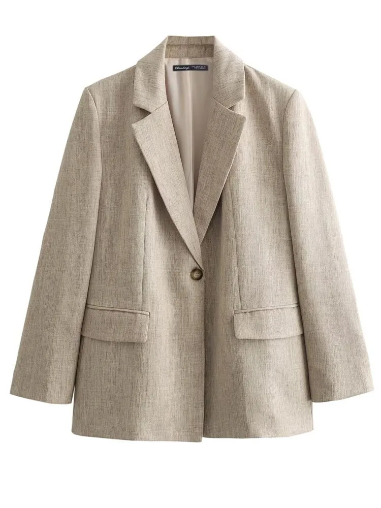 Fashion Elegant Tweed Blazer Coat Women Office Lady Double Breasted Long Sleeve Pockets Suit Jackets 2025 New Spring Solid Coats
Fashion Elegant Tweed Blazer Coat Women Office Lady Double Breasted Long Sleeve Pockets Suit Jackets 2025 New Spring Solid Coats