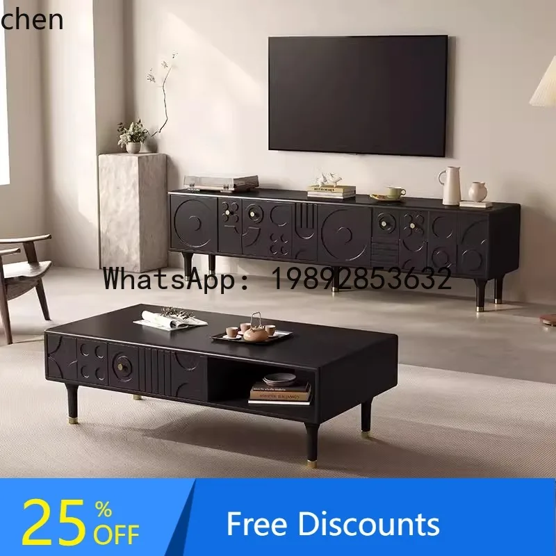 BF Carved Solid Wood TV Cabinet Coffee Table Storage Living Room Natural Wood Storage Cabinet
BF Carved Solid Wood TV Cabinet Coffee Table Storage Living Room Natural Wood Storage Cabinet