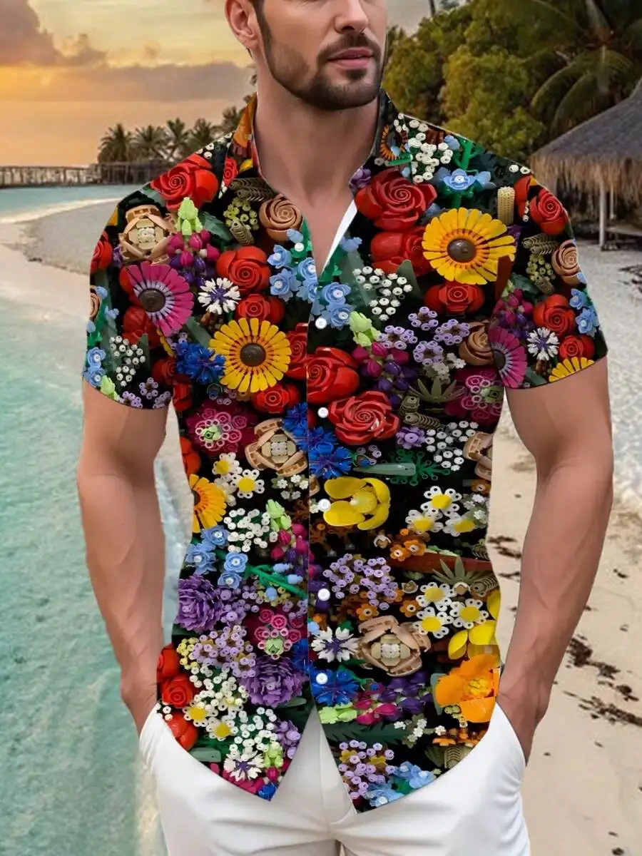 Mens Floral Short Sleeve Button Down Shirt Summer Beach Casual All-Over Print
Mens Floral Short Sleeve Button Down Shirt Summer Beach Casual All-Over Print