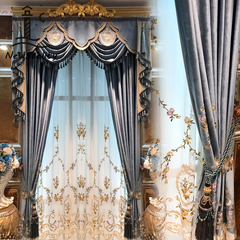 European Style Green Valance Embroidered Tulle Luxury Curtains for Living Room Dining Bedroom Blackout Sheer Custom Elegant Lace
European Style Green Valance Embroidered Tulle Luxury Curtains for Living Room Dining Bedroom Blackout Sheer Custom Elegant Lace