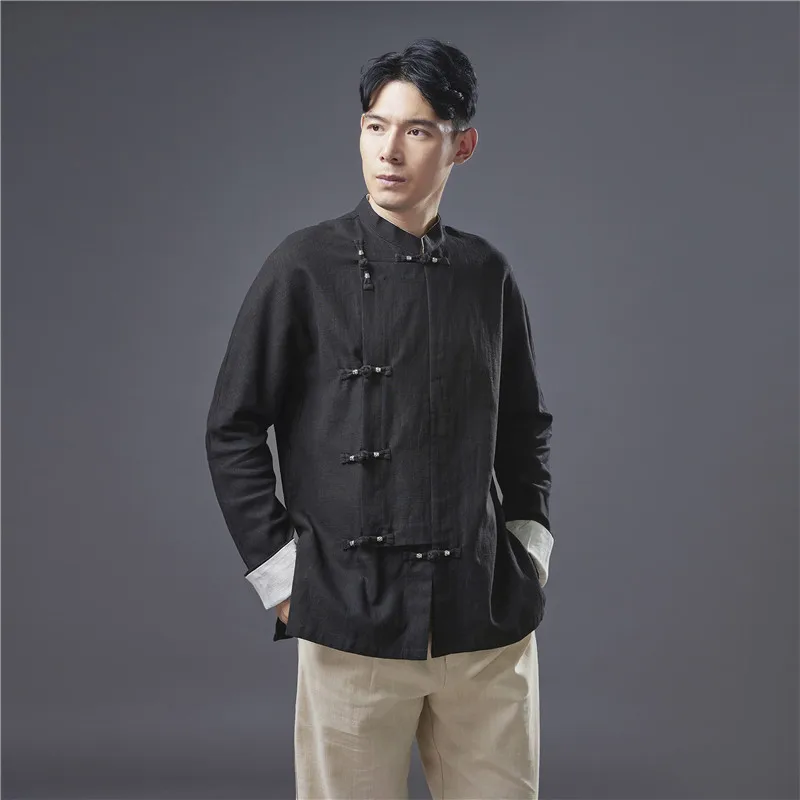Ramie Eight Small Stand Collar Miao Silver Embellishment Rollable Sleeves Fashion Casual Simple Men's Ethnic Clothing Wholesale
Ramie Eight Small Stand Collar Miao Silver Embellishment Rollable Sleeves Fashion Casual Simple Men's Ethnic Clothing Wholesale