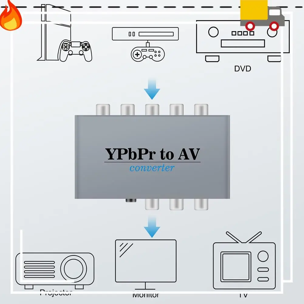 Ypbpr Converter,Ypbpr To AV,Ypbpr To AV Adapter Supports 1080P/720P For DVD,PS3,,Blu-Ray Player,To New HD TV EU PLUG
Ypbpr Converter,Ypbpr To AV,Ypbpr To AV Adapter Supports 1080P/720P For DVD,PS3,,Blu-Ray Player,To New HD TV EU PLUG