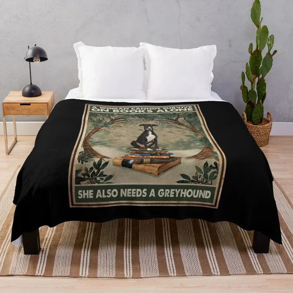 A Woman Cannot Survive On Books Alone She Also Needs A Greyhound Throw Blanket Summer Cool Breathable Blanket for Sleeping
A Woman Cannot Survive On Books Alone She Also Needs A Greyhound Throw Blanket Summer Cool Breathable Blanket for Sleeping