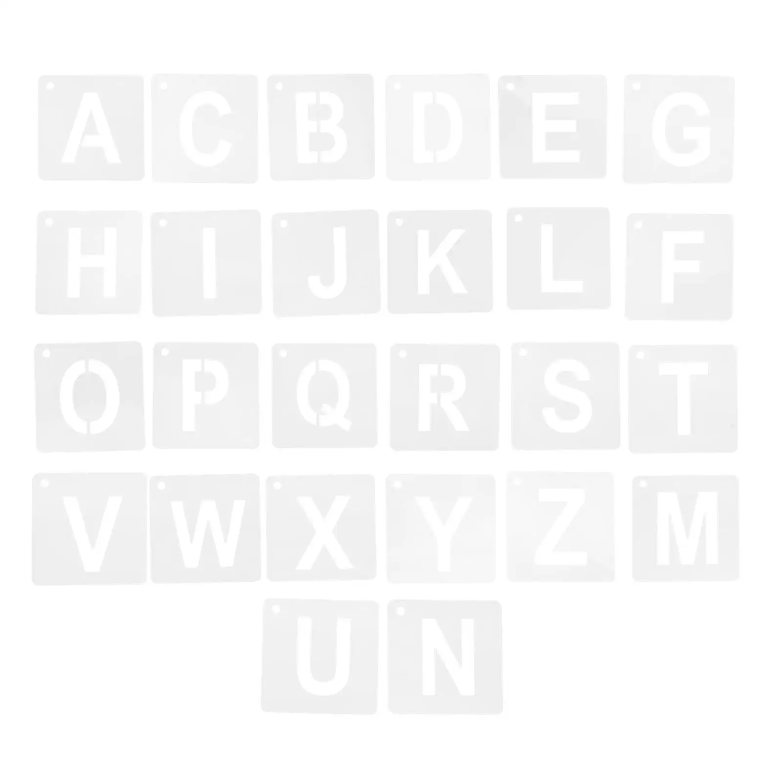 Reusable Alphabet Templates Small White Stencils A Z Letters for Crafts Painting Easy Clean Portable Geometry Tool
Reusable Alphabet Templates Small White Stencils A Z Letters for Crafts Painting Easy Clean Portable Geometry Tool