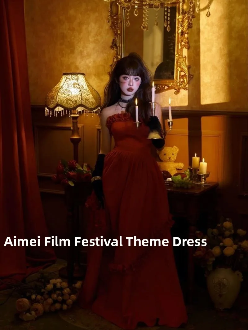 Red Gothic Style Strapless Dress Photography Costume for Girls Artistic Atmosphere Sensation Photograph Art Photo Shoot Props
Red Gothic Style Strapless Dress Photography Costume for Girls Artistic Atmosphere Sensation Photograph Art Photo Shoot Props