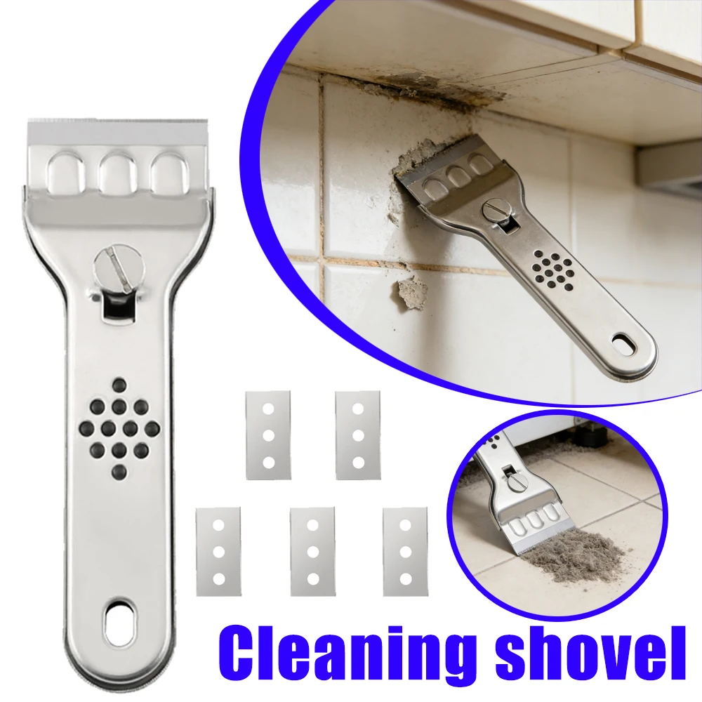 Скребок для чистки холодильника с 5 сменными лезвиями, многофункциональный, подходит для плиты и стекла, кухонный инструмент для чистки
Скребок для чистки холодильника с 5 сменными лезвиями, многофункциональный, подходит для плиты и стекла, кухонный инструмент для чистки