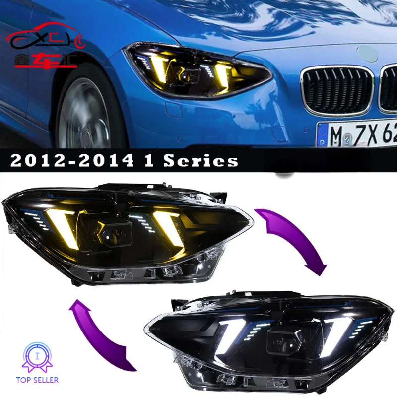 For 2012-2014 BMW 1 Series F20 headlight assembly retrofit with LED daytime running lights and projector headlights.
For 2012-2014 BMW 1 Series F20 headlight assembly retrofit with LED daytime running lights and projector headlights.