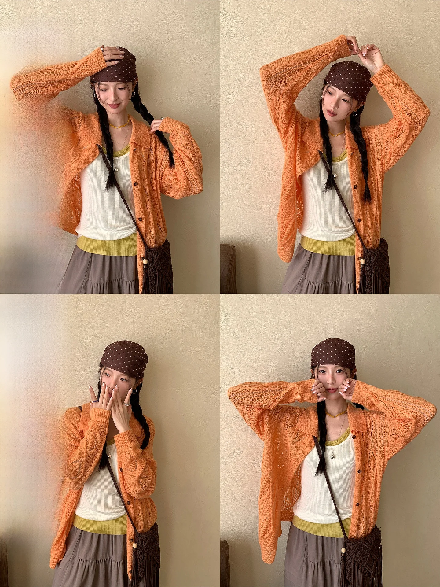 COK 2026 Spring New Lazy Sle Women's Knitted Open Cardigan Hollow out Thin Pure Color Commute Clothes Korean Sle
COK 2026 Spring New Lazy Sle Women's Knitted Open Cardigan Hollow out Thin Pure Color Commute Clothes Korean Sle