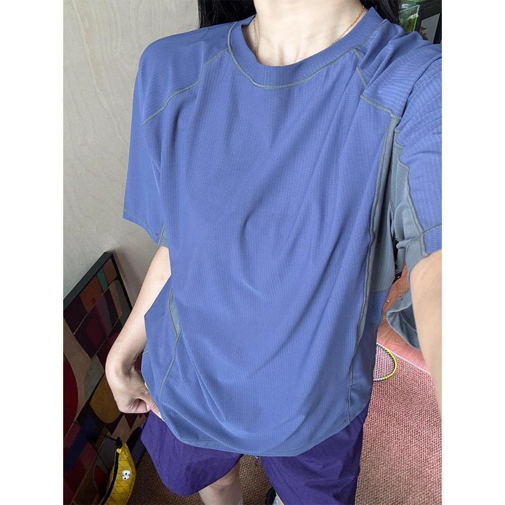 Lightweight Quick-Dry Ice Silk Women's T-Shirt Half Sleeve Cycling Clothes Summer Casual Style Slim Fit round Neck Top
Lightweight Quick-Dry Ice Silk Women's T-Shirt Half Sleeve Cycling Clothes Summer Casual Style Slim Fit round Neck Top