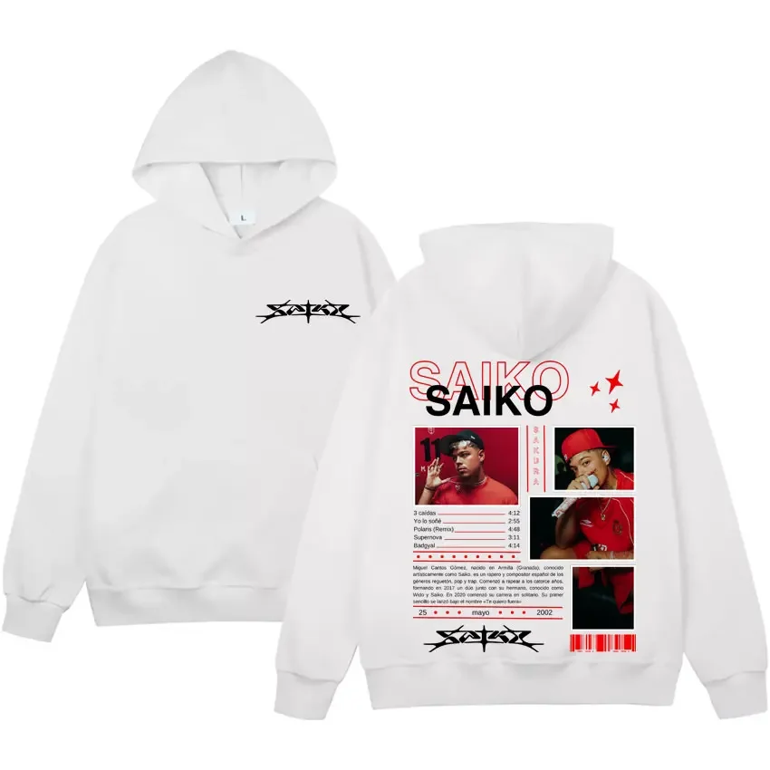 Pop Rapper SAIKO SAKURA Album Merch Hoodie Mens Women Clothes Harajuku Cozy Fashion Hoodies Long-sleeved Sports Sweatshirt Overs
Pop Rapper SAIKO SAKURA Album Merch Hoodie Mens Women Clothes Harajuku Cozy Fashion Hoodies Long-sleeved Sports Sweatshirt Overs