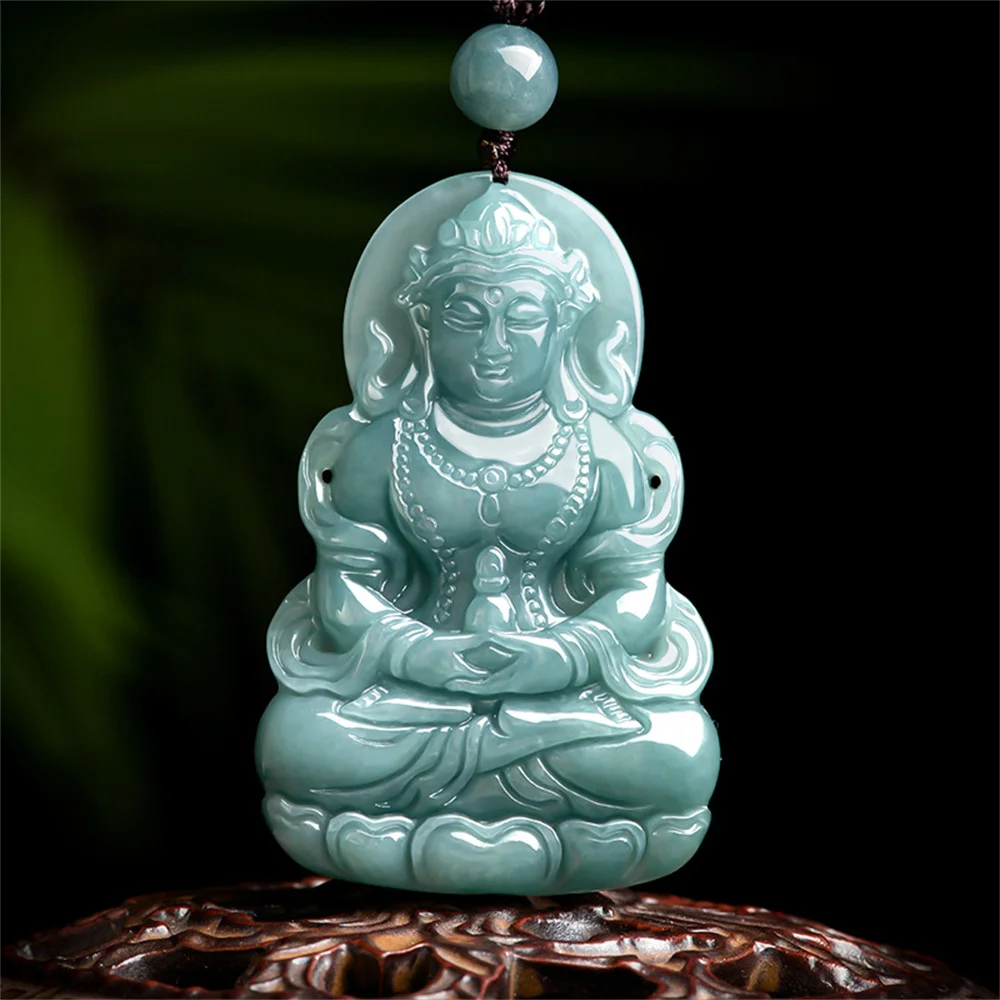 Natural Ice Green Jadeite Carved Chinese Pretty GuanYin Lucky Pendant Amulet Necklace Certificate Luxury Jade Trendy Jewelry
Natural Ice Green Jadeite Carved Chinese Pretty GuanYin Lucky Pendant Amulet Necklace Certificate Luxury Jade Trendy Jewelry