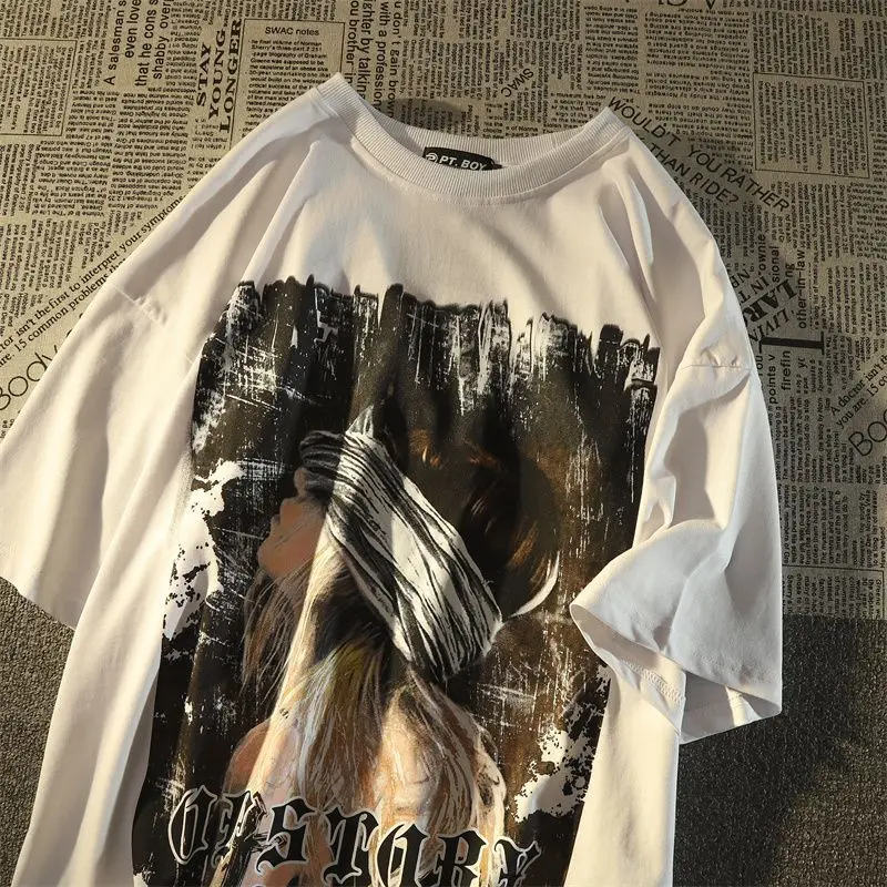 Fashion Black Style T Shirt Men Women Tshirts Y2k Tops Loose Street Hip Hop Oversized Graphic T Shirts Feminist
Fashion Black Style T Shirt Men Women Tshirts Y2k Tops Loose Street Hip Hop Oversized Graphic T Shirts Feminist