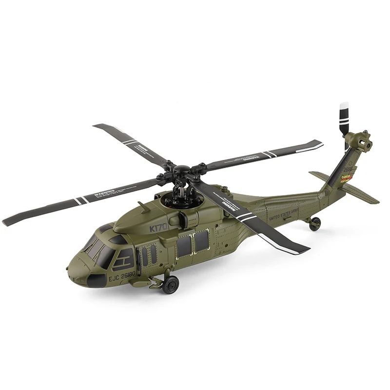 Origin Wltoys K170 RTF UH-60L 2.4G 4CH 6-Axis Gyro Brushless Motor Military Green RC airplane Toys XK K170 Christmas Gifts
Origin Wltoys K170 RTF UH-60L 2.4G 4CH 6-Axis Gyro Brushless Motor Military Green RC airplane Toys XK K170 Christmas Gifts
