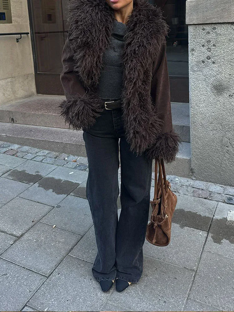 Fashion Hight Street Outercoats Autumn Elegant Soft Fur Patchwork Cardigans Winter Casual Long Sleeve Solid Color Short Jackets
Fashion Hight Street Outercoats Autumn Elegant Soft Fur Patchwork Cardigans Winter Casual Long Sleeve Solid Color Short Jackets