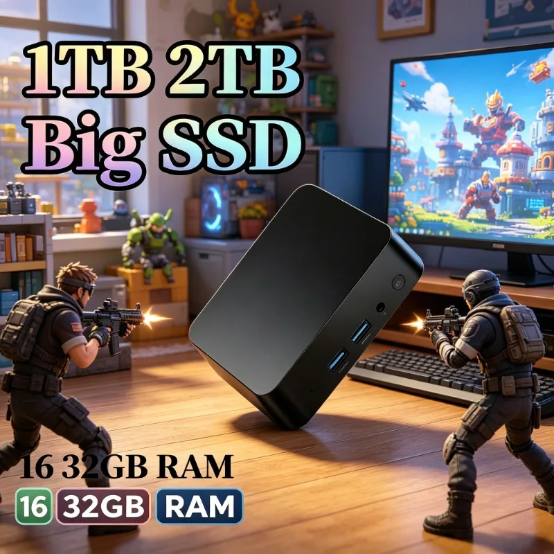 Intel N150 Mini PC Windows 11 16GB/32GB RAM 2TB SSD WiFi6 BT5.2 Portable Desktop Computer for Gaming Office Study
Intel N150 Mini PC Windows 11 16GB/32GB RAM 2TB SSD WiFi6 BT5.2 Portable Desktop Computer for Gaming Office Study