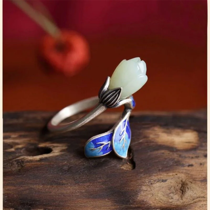Кольцо в этническом стиле с разноцветной магнолией, женское украшение, кольцо с нефритовым цветком для женщин, аксессуар для пальца, регулируемое.
Кольцо в этническом стиле с разноцветной магнолией, женское украшение, кольцо с нефритовым цветком для женщин, аксессуар для пальца, регулируемое.