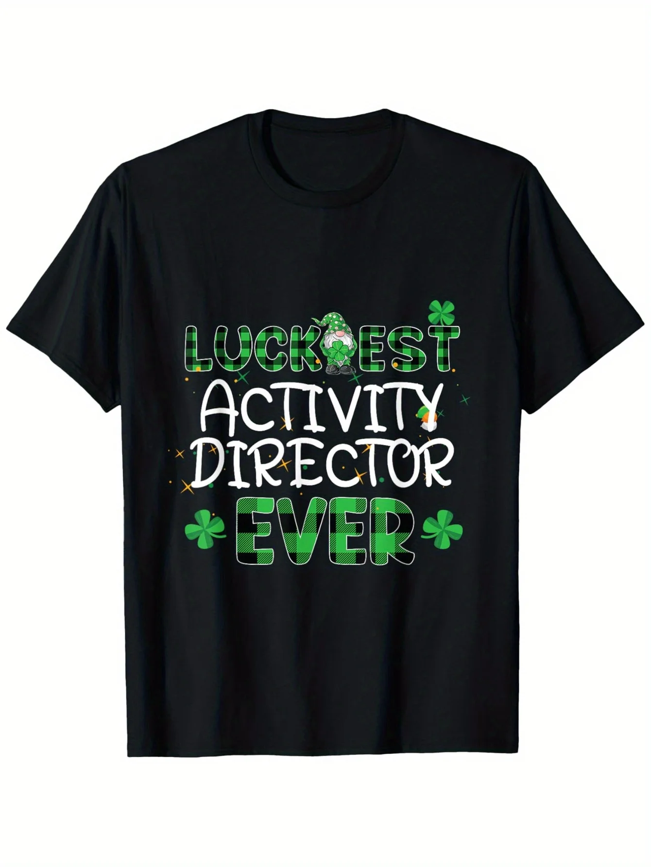 Luckiest Activity Director Ever Gnome St Patricks Day Graphic Tee Soft Casual Crew Neck T-Shirt for Men Women
Luckiest Activity Director Ever Gnome St Patricks Day Graphic Tee Soft Casual Crew Neck T-Shirt for Men Women