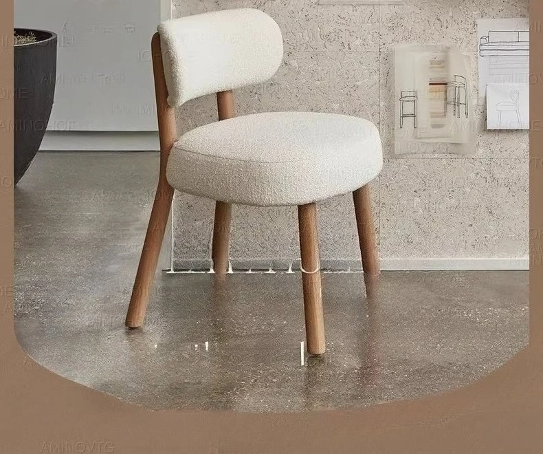 French retro lamb wool dining chair medieval cream style designer dining table chair back chair household
French retro lamb wool dining chair medieval cream style designer dining table chair back chair household