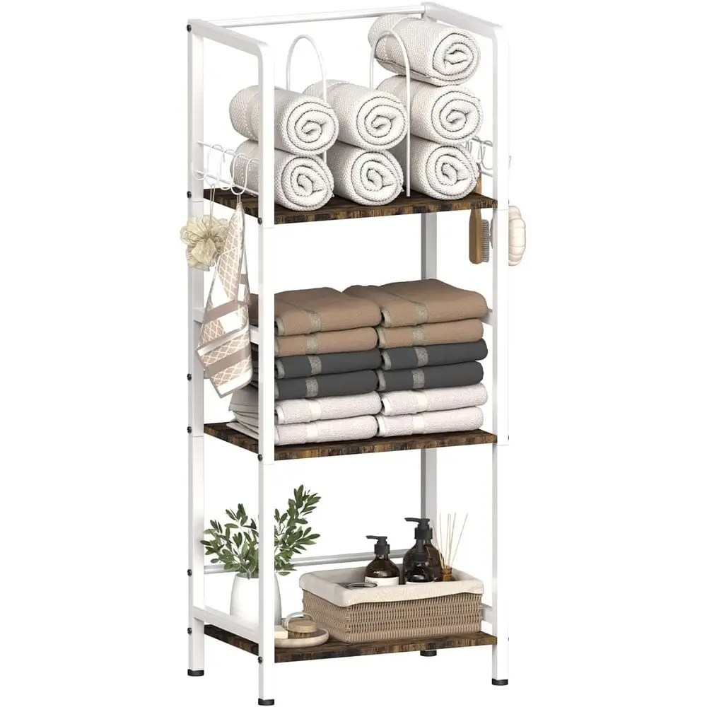 Free Standing Towel Racks, 3-Tier Floor Towels Holder Stand with Shel & 8 S-Hooks, Metal Pool Towel Storage Organizer for Home,
Free Standing Towel Racks, 3-Tier Floor Towels Holder Stand with Shel & 8 S-Hooks, Metal Pool Towel Storage Organizer for Home,