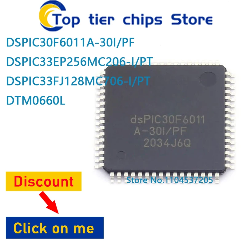 1-5 шт./лот DSPIC30F6011A-30I/PF DSPIC33EP256MC206-I/PT DSPIC33FJ128MC706-I/PT DTM0660L QFP 100% НОВЫЕ
1-5 шт./лот DSPIC30F6011A-30I/PF DSPIC33EP256MC206-I/PT DSPIC33FJ128MC706-I/PT DTM0660L QFP 100% НОВЫЕ