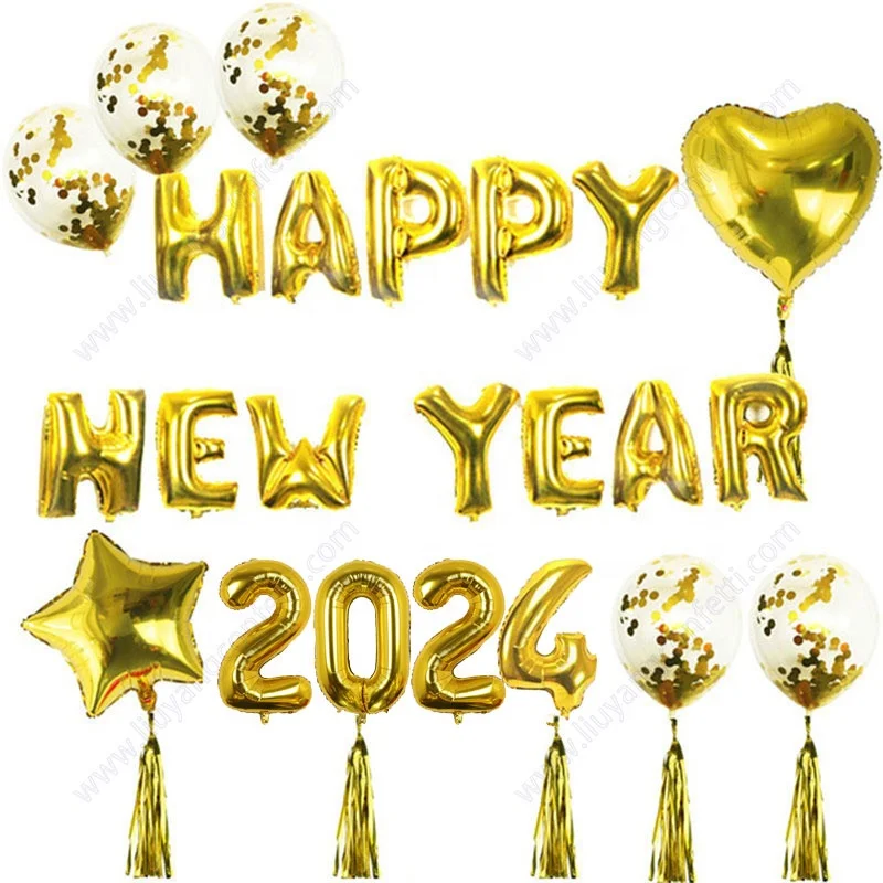 Happy New Year Balloon Set Rose Gold Silver Latex Confetti Banner Eve Party Decorations Anniversary Supplies
Happy New Year Balloon Set Rose Gold Silver Latex Confetti Banner Eve Party Decorations Anniversary Supplies