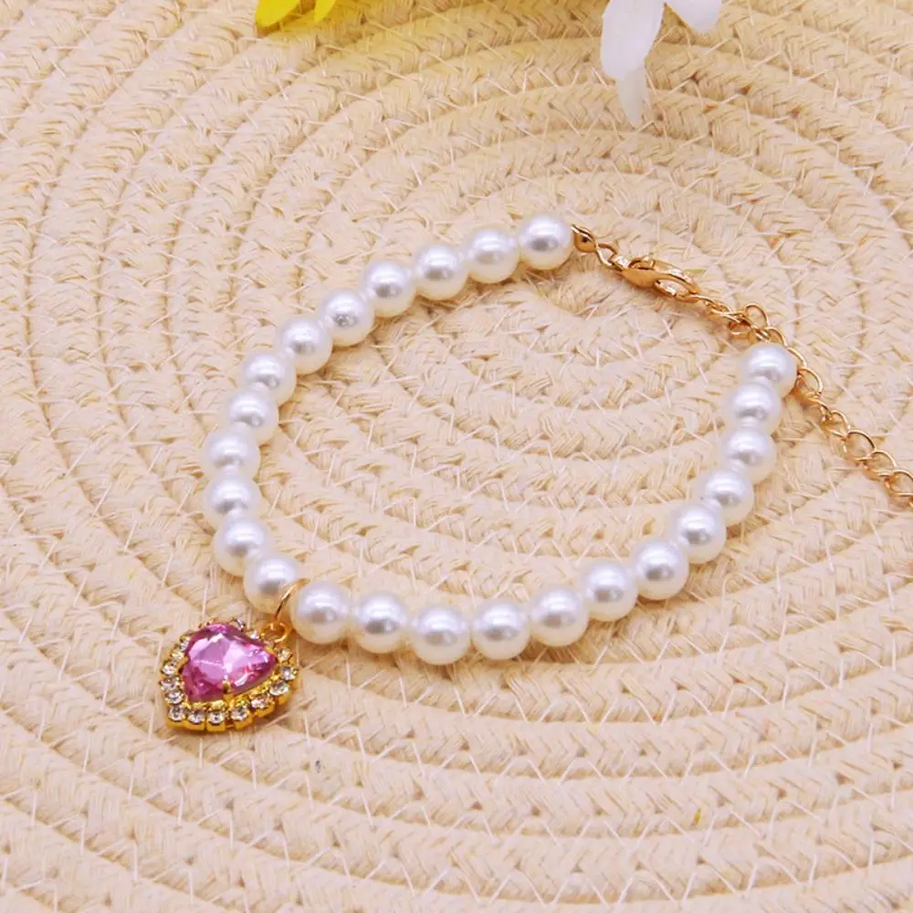 Personalized Love-Hearts Pet Pearl Necklace Rhinestone Cute Dog Neck Chain Adjustable Cat Love Hearts Collar Dog Jewelry
Personalized Love-Hearts Pet Pearl Necklace Rhinestone Cute Dog Neck Chain Adjustable Cat Love Hearts Collar Dog Jewelry