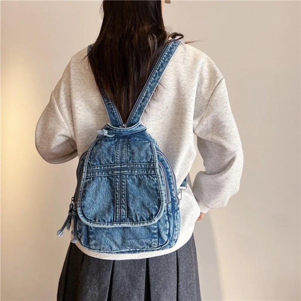 Fashion Dual-Use Denim Backpack Multi-Functional Denim Fabric Travel Bag Large Capacity Retro Backpack Casual Use
Fashion Dual-Use Denim Backpack Multi-Functional Denim Fabric Travel Bag Large Capacity Retro Backpack Casual Use