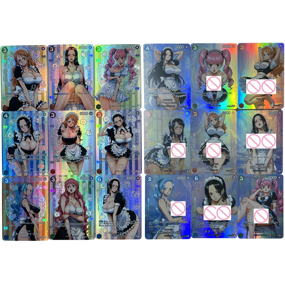 9Pcs/set New Anime Sexy OPCG Collection Card Nami Boa Hancock Perona Nefertari D Vivi Refractive Color Flash Card Gifts
9Pcs/set New Anime Sexy OPCG Collection Card Nami Boa Hancock Perona Nefertari D Vivi Refractive Color Flash Card Gifts