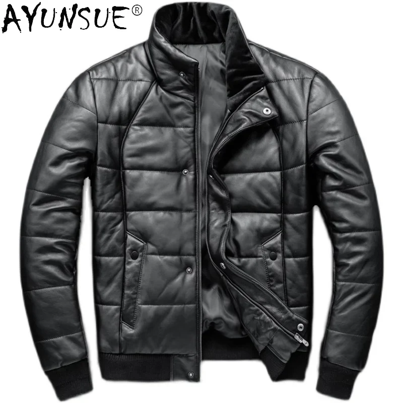 AYUNSUE Genuine Leather Jacket Men 100% Real Sheepskin Coat Autumn Winter Down Cotton Coats Standing Collar Chaquetas Hombre
AYUNSUE Genuine Leather Jacket Men 100% Real Sheepskin Coat Autumn Winter Down Cotton Coats Standing Collar Chaquetas Hombre
