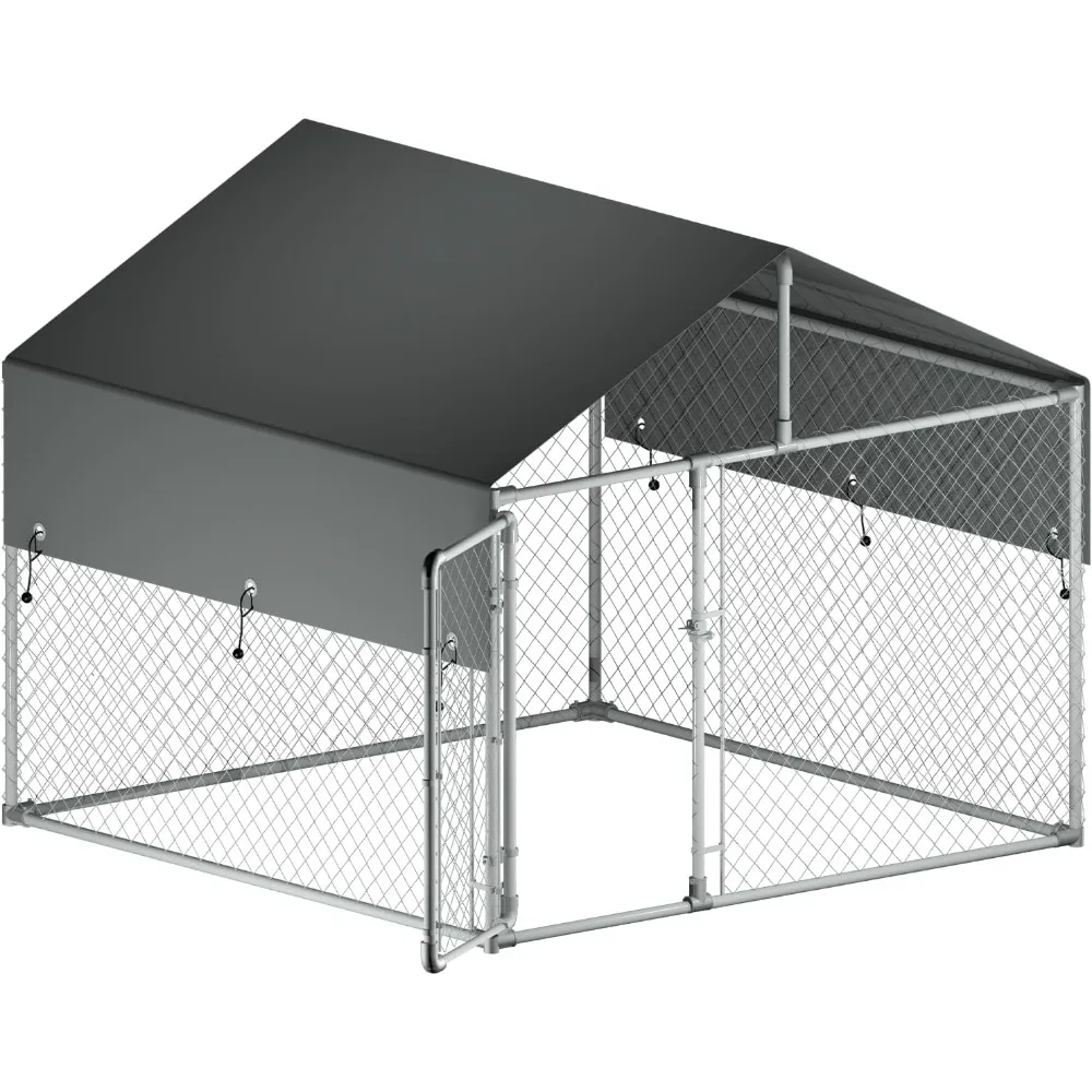 Extra Large Dog Kennel, Outdoor Fenced Dog Run, Walk-in Heavy Duty Metal Poultry Cage with Waterproof UV Cover and Security Lock
Extra Large Dog Kennel, Outdoor Fenced Dog Run, Walk-in Heavy Duty Metal Poultry Cage with Waterproof UV Cover and Security Lock