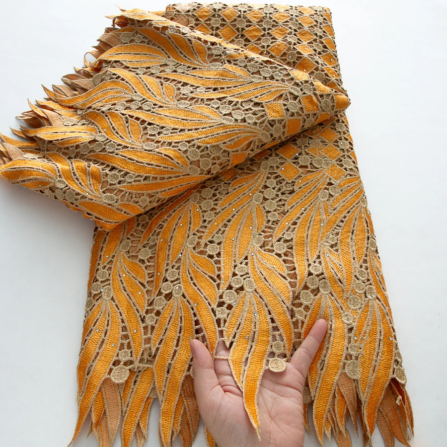 5 Yards African Guipure Cord Lace Fabric 2025 High Quality Nigerian Water Soluble Lace Fabric For Women Wedding Party Dress
5 Yards African Guipure Cord Lace Fabric 2025 High Quality Nigerian Water Soluble Lace Fabric For Women Wedding Party Dress