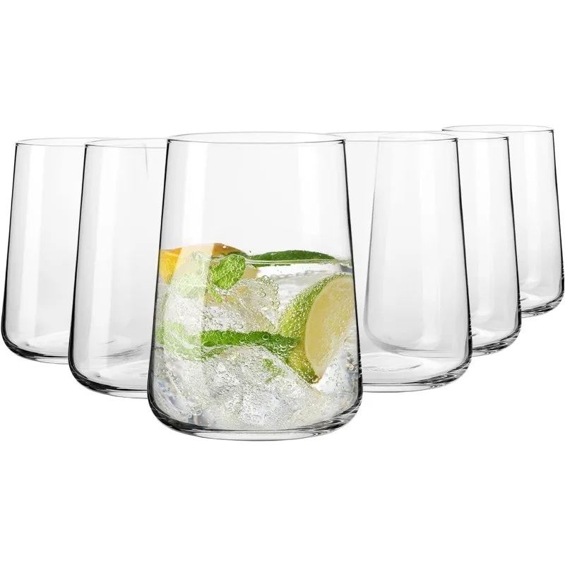 Water Glasses, Set of 6, 16.6 fl oz, Water Drinks Juice, Infinity Collection, Lead-Free Lightweight Glass, Everyday
Water Glasses, Set of 6, 16.6 fl oz, Water Drinks Juice, Infinity Collection, Lead-Free Lightweight Glass, Everyday