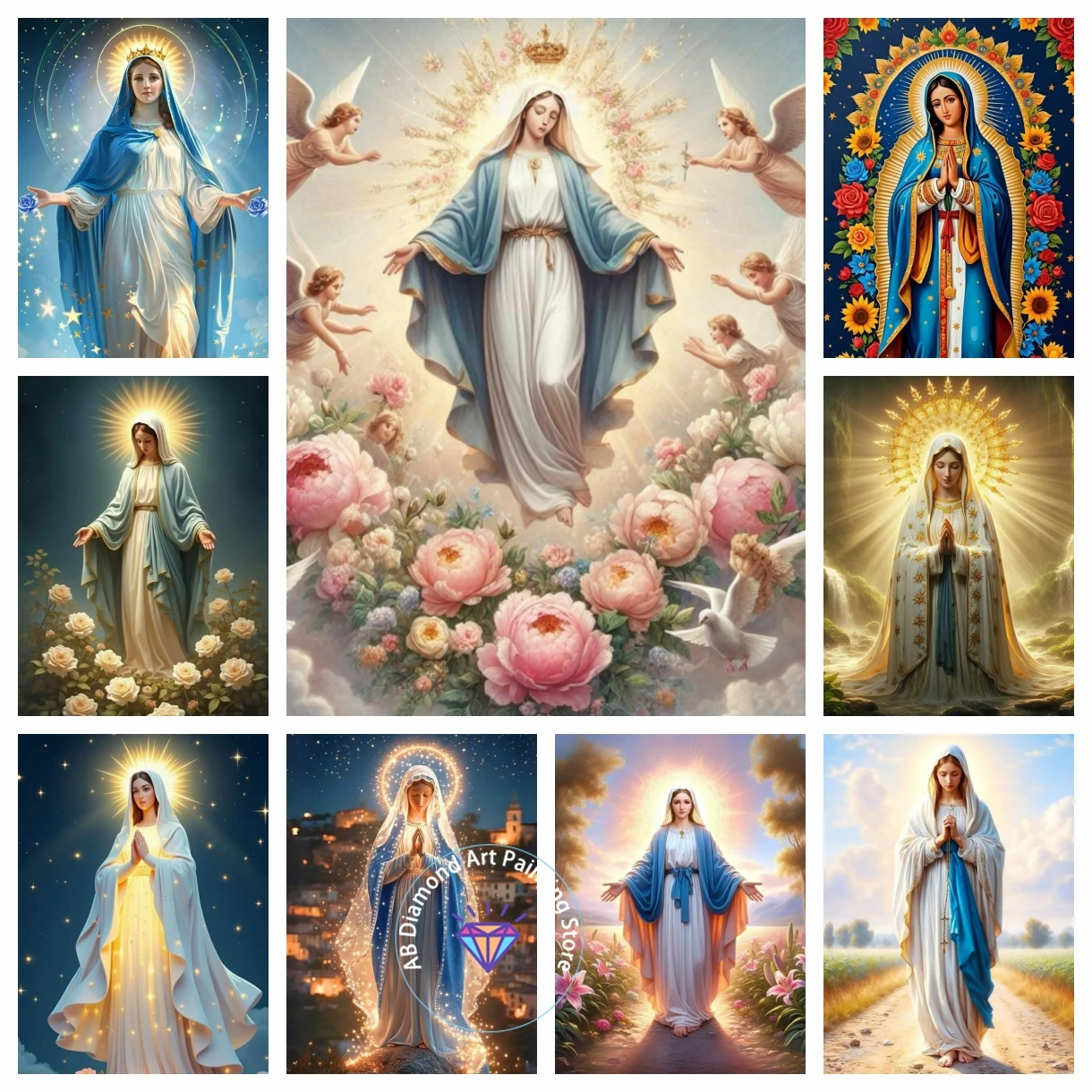 The Virgin Mary Mother of Jesus AB Diamond painting kit 5D DIY Diamond Embroidery Handmade Art Exquisite Gift Home Decoration
The Virgin Mary Mother of Jesus AB Diamond painting kit 5D DIY Diamond Embroidery Handmade Art Exquisite Gift Home Decoration
