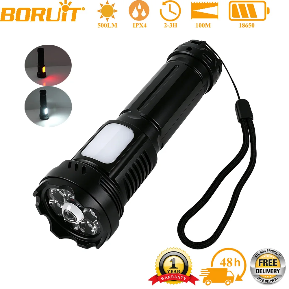 BORUiT Powerful LED Flashlights USB Rechargeable 9 Modes Tactical Torch Waterproof Portable Camping Fishing Emergency Lantern
BORUiT Powerful LED Flashlights USB Rechargeable 9 Modes Tactical Torch Waterproof Portable Camping Fishing Emergency Lantern