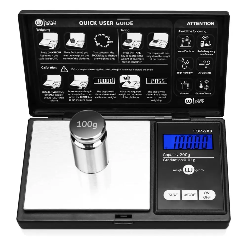 200g Precision Digital Scale with 0.01g Accuracy, Mini Food Scale, Ideal for Kitchen and Lab Use, Includes 100g Calibration Weig
200g Precision Digital Scale with 0.01g Accuracy, Mini Food Scale, Ideal for Kitchen and Lab Use, Includes 100g Calibration Weig