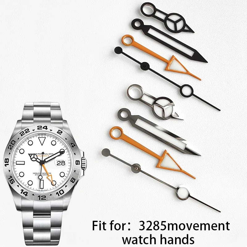 NEW Arrive GMT Watch Hands Set for 3285 Watch Movement 24H Hand Mods Super Blue Luminous
