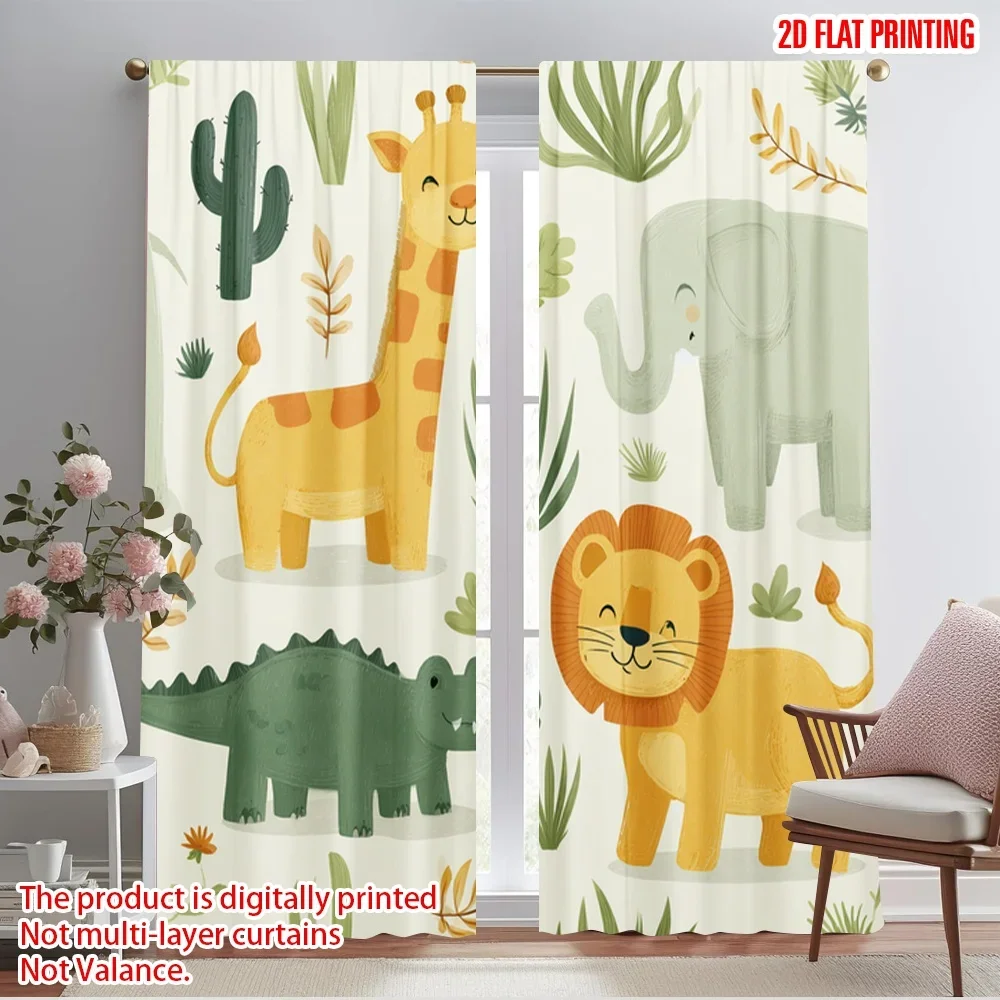 Adorable animals in the wildlife park Print Drapes Room Darkening Window Curtains for Home Decor,Rod Pocket Blackout Curtains
Adorable animals in the wildlife park Print Drapes Room Darkening Window Curtains for Home Decor,Rod Pocket Blackout Curtains