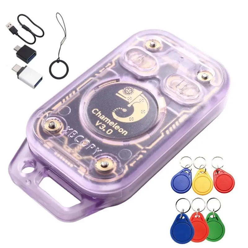 FULL-Chameleon V3.0 RFID Smart Chip Reader Smart Card Emulator ID IC Tag Copyer Reader Writer +3XUID/CUID Keychain
FULL-Chameleon V3.0 RFID Smart Chip Reader Smart Card Emulator ID IC Tag Copyer Reader Writer +3XUID/CUID Keychain