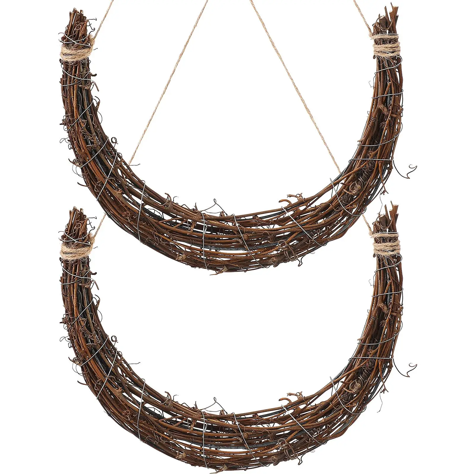 2 Pcs Rattan Garland Rings Wreath Moon Artificial Wreaths Small Vine for Crafts Crafting Shape Form
2 Pcs Rattan Garland Rings Wreath Moon Artificial Wreaths Small Vine for Crafts Crafting Shape Form