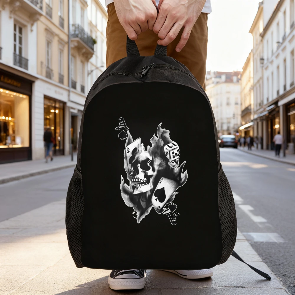 Women's College Backpacks Featuring Skulls, Dice, Flames, and Cards Spacious Photography Backpack That Is Both Comfortable and Fashionable for School, Travel, and Outdoor Adventures. Lightweight Design with Adjustable Straps, Lining
Women's College Backpacks Featuring Skulls, Dice, Flames, and Cards Spacious Photography Backpack That Is Both Comfortable and Fashionable for School, Travel, and Outdoor Adventures. Lightweight Design with Adjustable Straps, Lining