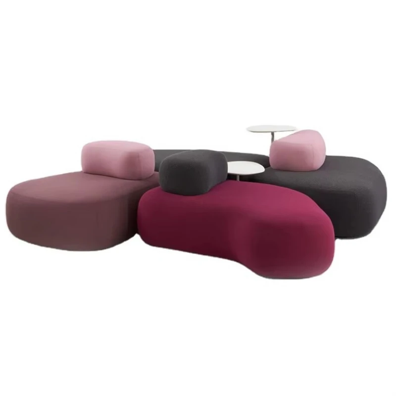Modern backless office sofa set, loose furniture design in public areas
Modern backless office sofa set, loose furniture design in public areas