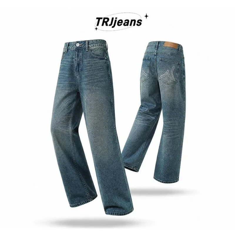 2026 Spring Summer Men Vintage Light Blue Wave Embroidery Straight Jeans Soft Draped American Loose Casual Denim Pants
2026 Spring Summer Men Vintage Light Blue Wave Embroidery Straight Jeans Soft Draped American Loose Casual Denim Pants