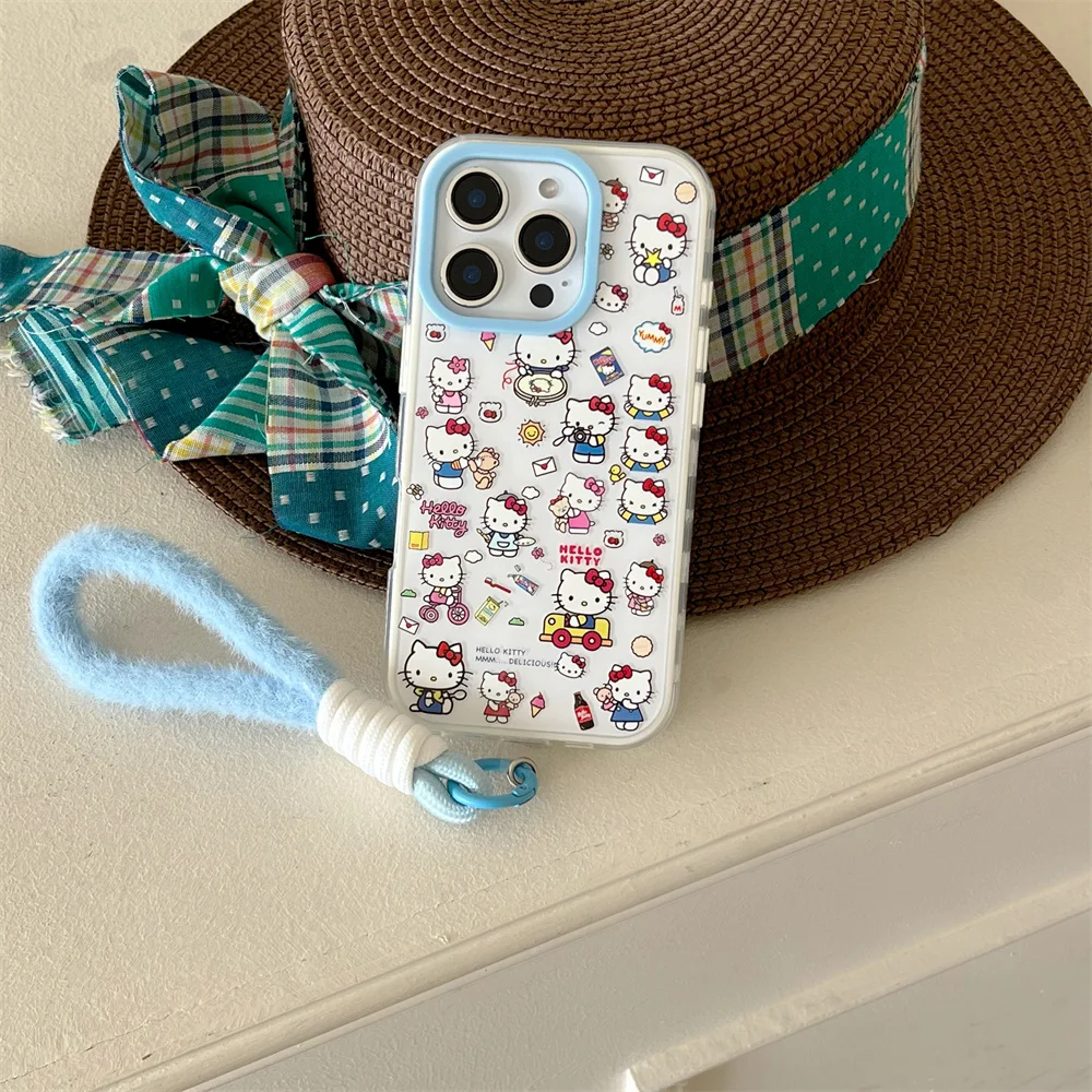 Funny Hello Kitty Daily life Phone Case For iPhone 16 15 14 Plus 13 12 Mini 11Pro Max XS Cartoon soft Cover with Plush Lanyard
Funny Hello Kitty Daily life Phone Case For iPhone 16 15 14 Plus 13 12 Mini 11Pro Max XS Cartoon soft Cover with Plush Lanyard