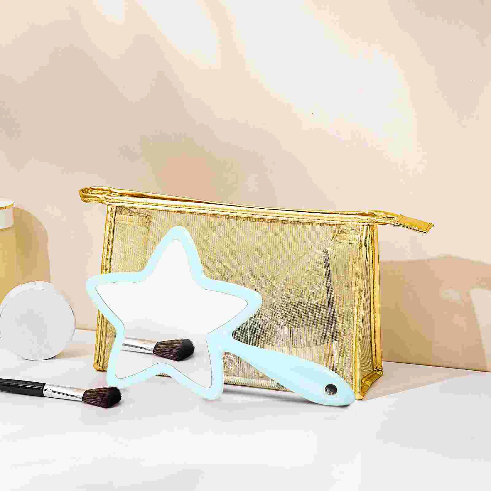 Makeup Vanity Mirror with Handle Adorable Vanity Light Beauty Female Outdoor Makeup Mini Silver Abs Travel
Makeup Vanity Mirror with Handle Adorable Vanity Light Beauty Female Outdoor Makeup Mini Silver Abs Travel