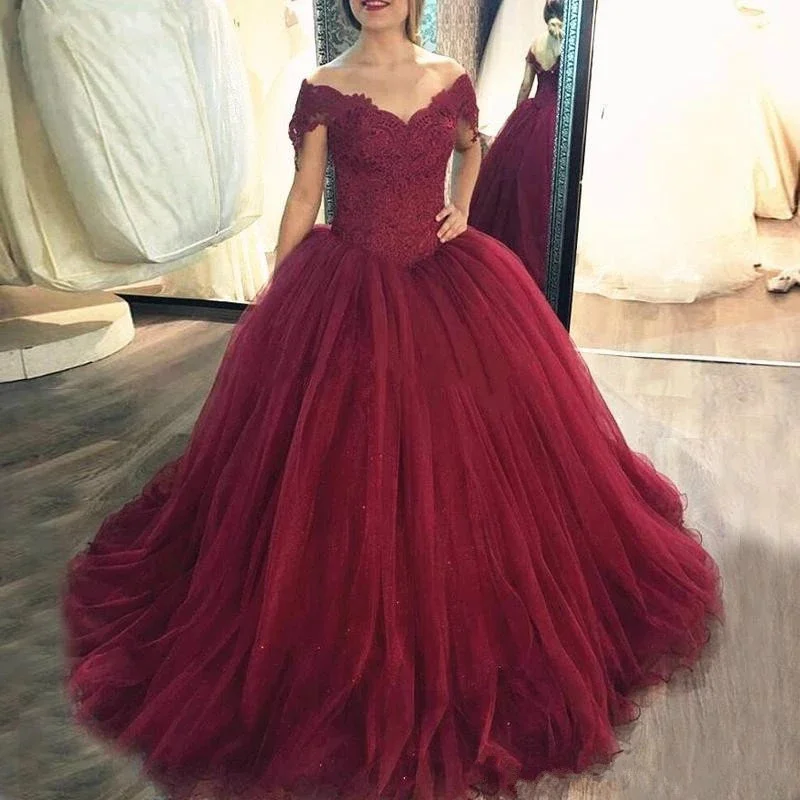 ANGELSBRIDEP V-Neck Burgudy Ball Gown Quinceanera Dresses Vestidos De 15 Anos Luxury Applique Birthday Princess Party Gowns HOT
ANGELSBRIDEP V-Neck Burgudy Ball Gown Quinceanera Dresses Vestidos De 15 Anos Luxury Applique Birthday Princess Party Gowns HOT