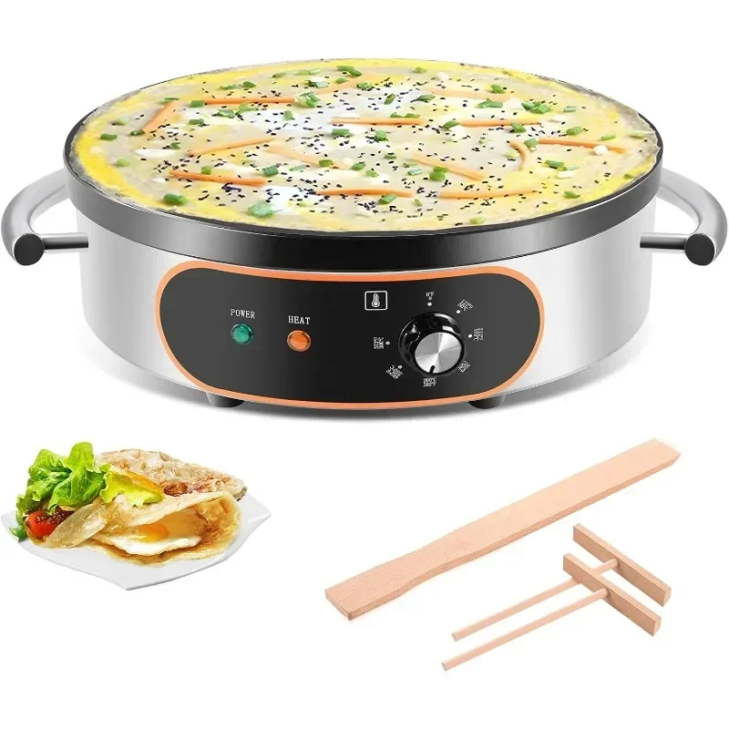 BOEASTER Commercial Crepe Maker, Non-Stick, Adjustable Temperature Control, with Handle
BOEASTER Commercial Crepe Maker, Non-Stick, Adjustable Temperature Control, with Handle