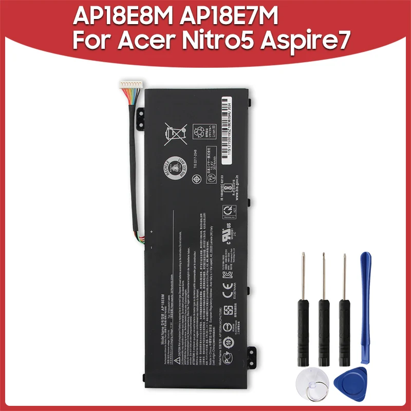 Новый аккумулятор AP18E8M AP18E7M для Acer Predator HELIOS 300 PH315-52-713C NITRO 5 AN517-51-78SF Aspire 7 A715-74G AN715-51 3574 мАч
Новый аккумулятор AP18E8M AP18E7M для Acer Predator HELIOS 300 PH315-52-713C NITRO 5 AN517-51-78SF Aspire 7 A715-74G AN715-51 3574 мАч
