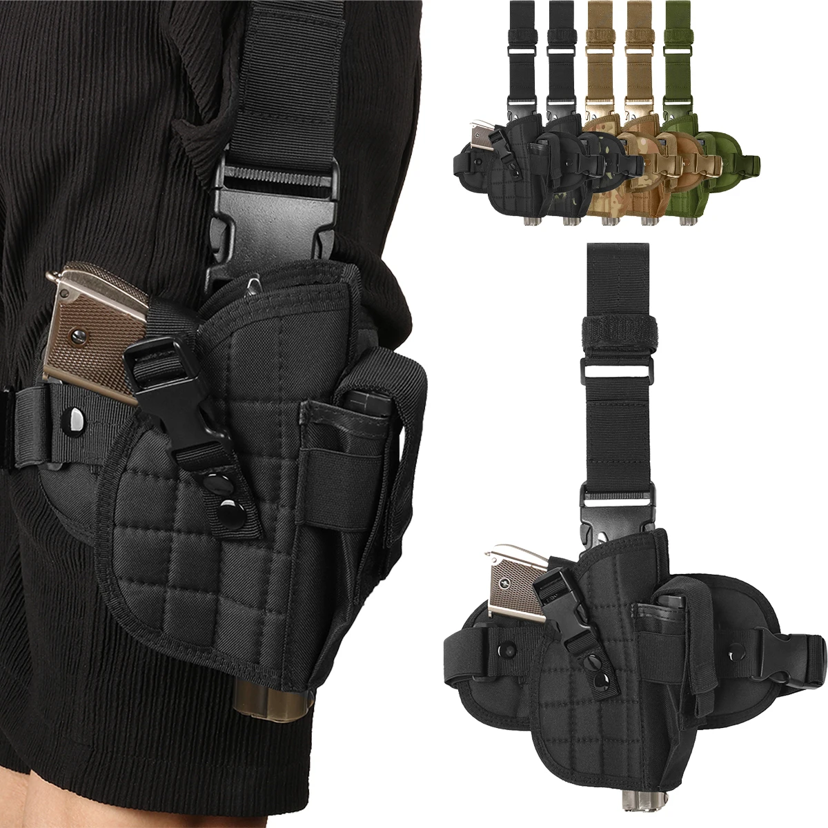 Tactical Universal Holster Drop Leg Thigh Gun Holster Hunting Military Airsoft Glock Handgun Pouch Right Hand Gun Pistol Case
Tactical Universal Holster Drop Leg Thigh Gun Holster Hunting Military Airsoft Glock Handgun Pouch Right Hand Gun Pistol Case