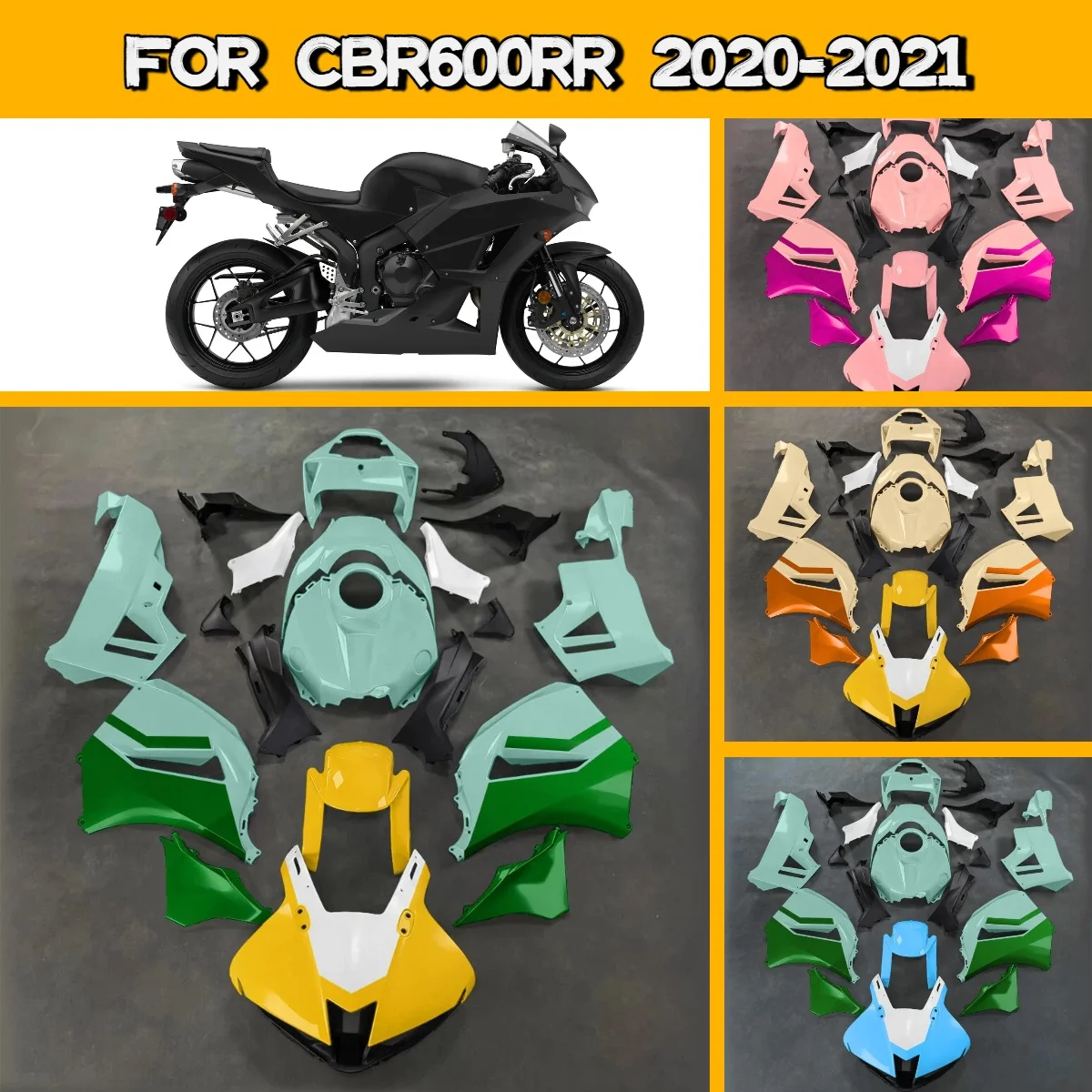 2020 2021 CBR600RR Motorcycle Complete Body Plastic Fairings Cover Perfect Fit for 20 21 Honda CBR 600RR Fairing Kit
2020 2021 CBR600RR Motorcycle Complete Body Plastic Fairings Cover Perfect Fit for 20 21 Honda CBR 600RR Fairing Kit