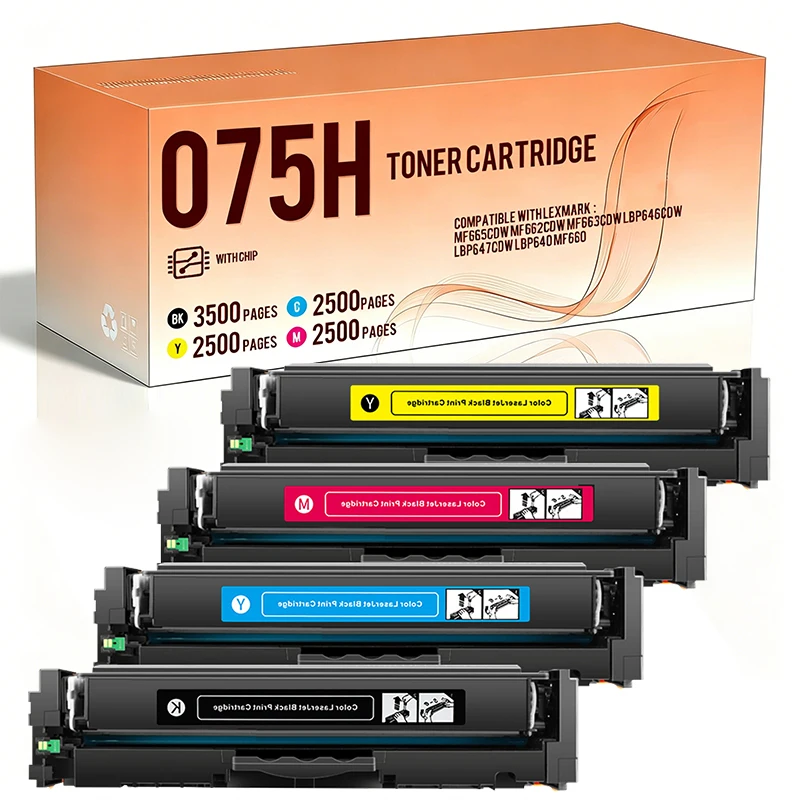Compatible with Canon CRG075 toner cartridge for the Canon MF665CdW color printer (LBP647Cdw)
Compatible with Canon CRG075 toner cartridge for the Canon MF665CdW color printer (LBP647Cdw)